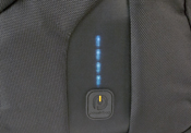 External one-touch battery level indication and power button